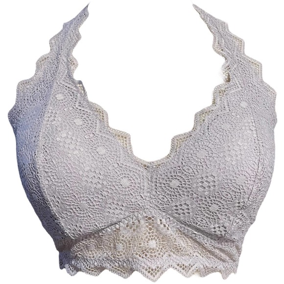 Felina Lavender Lace Halter Style Bralette SZ L (34B) - Picture 2 of 7